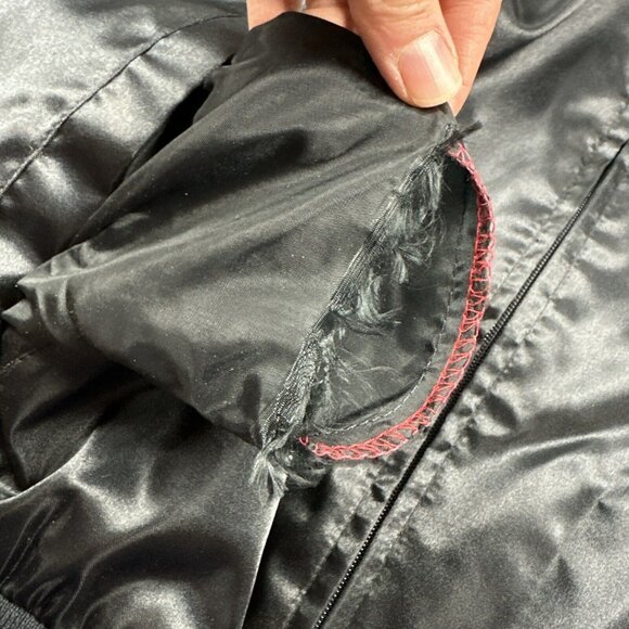 Vintage 80s 90s Westward HO Casino Mens Satin Bomber Jacket Heavily Embroidered - Picture 8 of 8